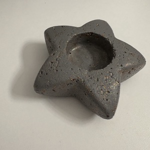 Csillag formájú beton mécsestartó - Meska.hu