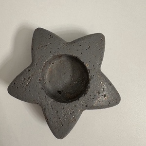 Csillag formájú beton mécsestartó - otthon & életmód - gyertya, illat, aroma - mécses és mécsestartó - Meska.hu