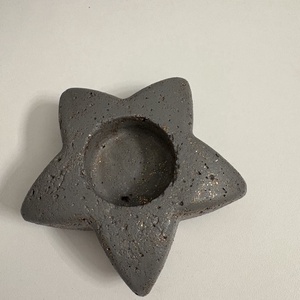 Csillag formájú beton mécsestartó - otthon & életmód - gyertya, illat, aroma - mécses és mécsestartó - Meska.hu