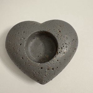 Szív beton mécsestartó - Meska.hu