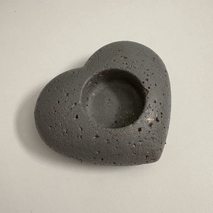 Szív beton mécsestartó - otthon & életmód - gyertya, illat, aroma - mécses és mécsestartó - Meska.hu