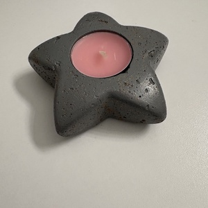 Csillag formájú beton mécsestartó, Otthon & Életmód, Gyertya, illat, aroma, Mécses és mécsestartó, Gipszöntés, Mindenmás, MESKA