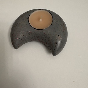 Hold formájú beton mécsestartó, Otthon & Életmód, Gyertya, illat, aroma, Mécses és mécsestartó, Gipszöntés, Mindenmás, MESKA