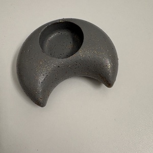 Hold formájú beton mécsestartó - otthon & életmód - gyertya, illat, aroma - mécses és mécsestartó - Meska.hu