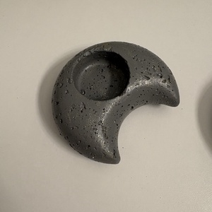 Hold formájú beton mécsestartó - otthon & életmód - gyertya, illat, aroma - mécses és mécsestartó - Meska.hu