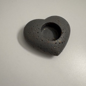 Szív formájú beton mécsestartó - otthon & életmód - gyertya, illat, aroma - mécses és mécsestartó - Meska.hu