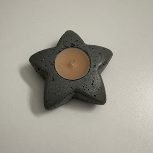 Csillag formájú beton mécsestartó - otthon & életmód - gyertya, illat, aroma - mécses és mécsestartó - Meska.hu