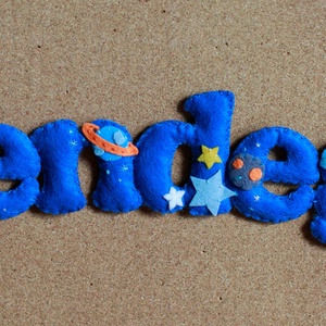 Filc név felirat, Otthon & Életmód, Babaszoba, gyerekszoba, Babaszoba dekoráció, Varrás, MESKA