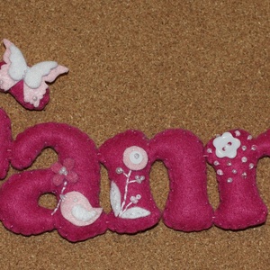 Filc név felirat, Otthon & Életmód, Babaszoba, gyerekszoba, Babaszoba dekoráció, Varrás, MESKA