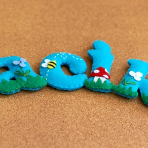 Filc név felirat - otthon & életmód - babaszoba, gyerekszoba - babaszoba dekoráció - Meska.hu