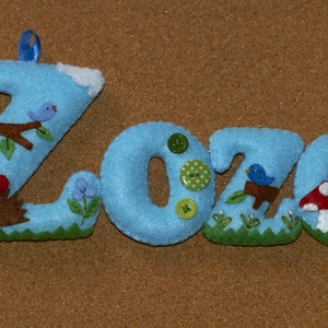 Filc név felirat, Otthon & Életmód, Babaszoba, gyerekszoba, Babaszoba dekoráció, Varrás, MESKA