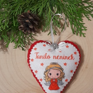 Tanító néninek filc szivecske 3. - Meska.hu