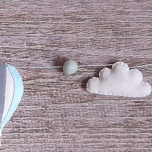 Hőlégballonos füzér/girland - kék, Otthon & Életmód, Babaszoba, gyerekszoba, Babaszoba dekoráció, Varrás, MESKA