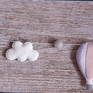 Hőlégballonos füzér/girland - rózsaszín, Otthon & Életmód, Babaszoba, gyerekszoba, Babaszoba dekoráció, Varrás, MESKA