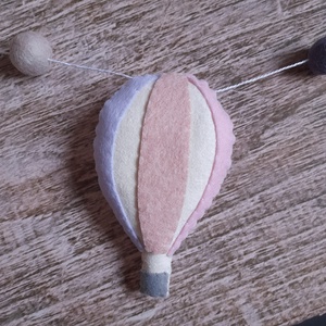 Hőlégballonos füzér/girland - rózsaszín - otthon & életmód - babaszoba, gyerekszoba - babaszoba dekoráció - Meska.hu