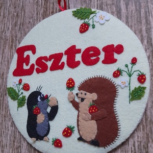 Filc névtábla - Eszter - otthon & életmód - babaszoba, gyerekszoba - babaszoba dekoráció - Meska.hu