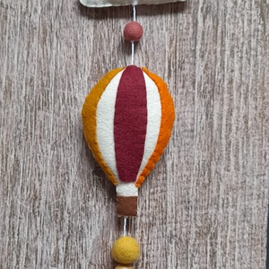 Hőlégballonos-felhős-holdacskás füzér/girland, Otthon & Életmód, Babaszoba, gyerekszoba, Babaszoba dekoráció, Varrás, MESKA