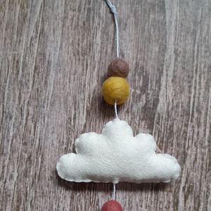 Hőlégballonos-felhős-holdacskás füzér/girland - otthon & életmód - babaszoba, gyerekszoba - babaszoba dekoráció - Meska.hu