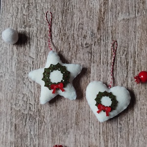 Koszorús karácsonyfadíszek - karácsony - karácsonyi lakásdekoráció - karácsonyfadíszek - Meska.hu