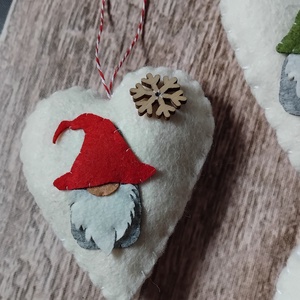 Téli manók karácsonyfadísz szett - karácsony - karácsonyi lakásdekoráció - karácsonyfadíszek - Meska.hu