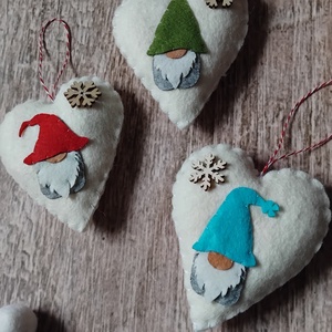 Téli manók karácsonyfadísz szett - karácsony - karácsonyi lakásdekoráció - karácsonyfadíszek - Meska.hu
