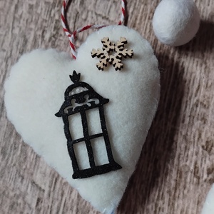 Lámpások karácsonyfadísz szett - karácsony - karácsonyi lakásdekoráció - karácsonyfadíszek - Meska.hu