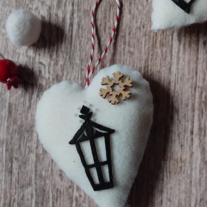 Lámpások karácsonyfadísz szett - karácsony - karácsonyi lakásdekoráció - karácsonyfadíszek - Meska.hu
