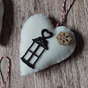 Lámpások karácsonyfadísz szett - karácsony - karácsonyi lakásdekoráció - karácsonyfadíszek - Meska.hu