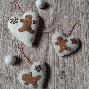 Mézi karácsonyfadísz szett, Karácsony, Karácsonyi lakásdekoráció, Karácsonyfadíszek, Varrás, MESKA