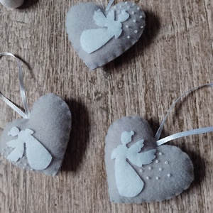 Angyalkás karácsonyfadíszek, Karácsony, Karácsonyi lakásdekoráció, Karácsonyfadíszek, Varrás, MESKA