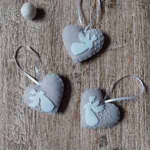 Angyalkás karácsonyfadíszek - karácsony - karácsonyi lakásdekoráció - karácsonyfadíszek - Meska.hu