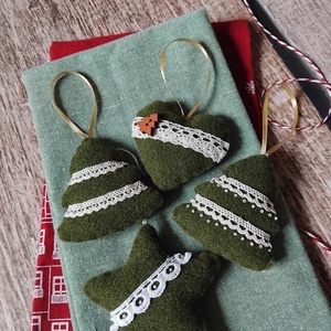 Fenyőerdő karácsonyfadísz szett - karácsony - karácsonyi lakásdekoráció - karácsonyfadíszek - Meska.hu