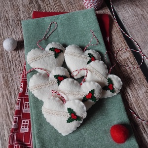 Magyal karácsonyfadísz szett - karácsony - karácsonyi lakásdekoráció - karácsonyfadíszek - Meska.hu