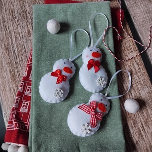 Hóemberkék karácsonyfadísz szett - karácsony - karácsonyi lakásdekoráció - karácsonyfadíszek - Meska.hu