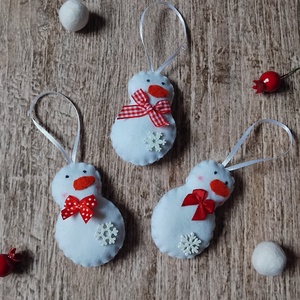 Hóemberkék karácsonyfadísz szett, Karácsony, Karácsonyi lakásdekoráció, Karácsonyfadíszek, Varrás, MESKA