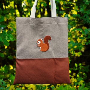 Mókusos vászontáska, bevásárló táska, szatyor - Meska.hu