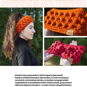 PDF HORGOLÁS MINTA - Tűztövis fejpánt - diy (csináld magad) - szabásminta, útmutató - Meska.hu