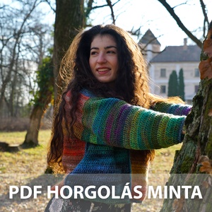 PDF HORGOLÁS MINTA - Tarka pulcsi - diy (csináld magad) - szabásminta, útmutató - Meska.hu