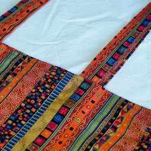 Piros mintás vászontáska / bevásárlótáska / szatyor / pamut válltáska / pakolós táska - táska & tok - bevásárlás & shopper táska - shopper, textiltáska, szatyor - Meska.hu