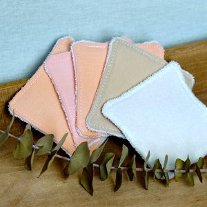 Virágoskert arctisztító párna szett / 5 db / mosható arctisztító korong / hulladékmentes textil sminklemosó korong - Meska.hu