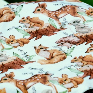 Újraszalvéta / mosható szendvics csomagoló / őzikés - táska & tok - uzsonna- & ebéd tartó - szendvics csomagoló - Meska.hu