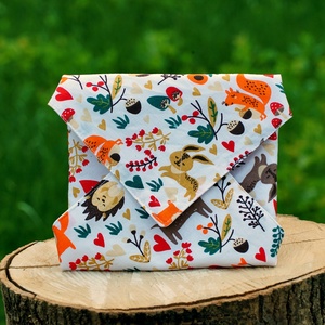 Újraszalvéta / mosható szendvics csomagoló / erdei állatos - Meska.hu
