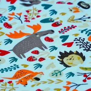 Újraszalvéta / mosható szendvics csomagoló / erdei állatos - táska & tok - uzsonna- & ebéd tartó - szendvics csomagoló - Meska.hu