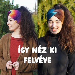 Mustárszínű kötött fülpánt / csavart fülmelegítő / fülvédő - ruha & divat - sál, sapka, kendő - fejpánt - Meska.hu