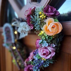 Szív alakú világító kopogtató - otthon & életmód - dekoráció - ajtó- és ablak dekoráció - ajtódísz & kopogtató - Meska.hu