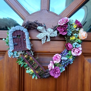 Szív alakú világító kopogtató - otthon & életmód - dekoráció - ajtó- és ablak dekoráció - ajtódísz & kopogtató - Meska.hu