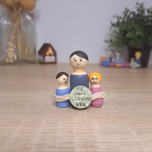 Apák napi zsebölelés, Táska & Tok, Kulcstartó & Táskadísz, Kulcstartó, Festett tárgyak, MESKA