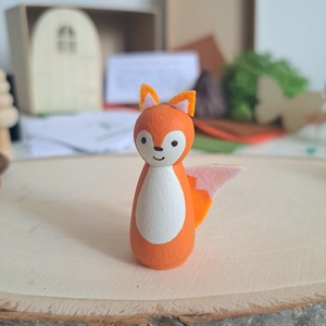 Erdei mesevilág - mesélő fabábu készlet (Deluxe Fantasy World) - kézzel festett fafigurák gyerekeknek 3 készletben - játék & sport - készségfejlesztő és logikai játék - montessori szivárvány, waldorf játékok - Meska.hu