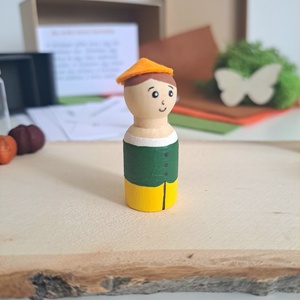 Erdei mesevilág - mesélő fabábu készlet (Fantasy Box) - kézzel festett fafigurák gyerekeknek 3 készletben - játék & sport - készségfejlesztő és logikai játék - montessori szivárvány, waldorf játékok - Meska.hu