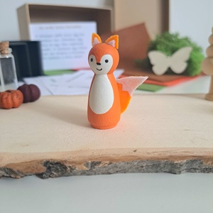 Erdei mesevilág - mesélő fabábu készlet (Fantasy Box) - kézzel festett fafigurák gyerekeknek 3 készletben - játék & sport - készségfejlesztő és logikai játék - montessori szivárvány, waldorf játékok - Meska.hu